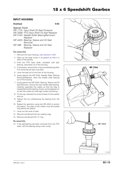 Massey Ferguson 4300 Series Tractor Workshop Manual - Image 8