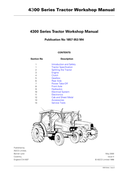 Massey Ferguson 4300 Series Tractor Workshop Manual - Image 2