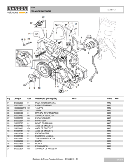 Randon RK406 Backhoe Loader Parts Catalog - Image 13