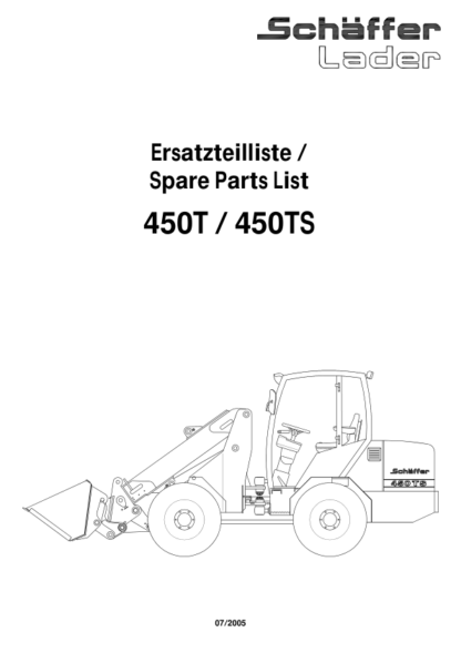 Schaeffer 450T 450TS Wheel Loader Spare Parts List - Image 2