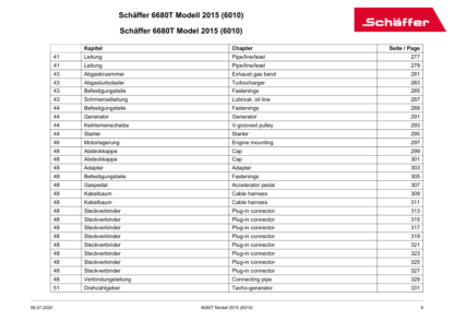 Schaeffer 6680T Wheel Loader Spare Parts List - Image 7