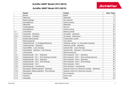 Schaeffer 6680T Wheel Loader Spare Parts List - Image 3