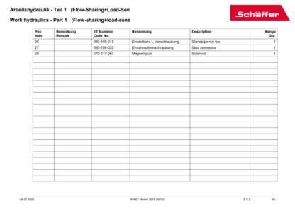 Schaeffer 6680T Wheel Loader Spare Parts List - Image 17
