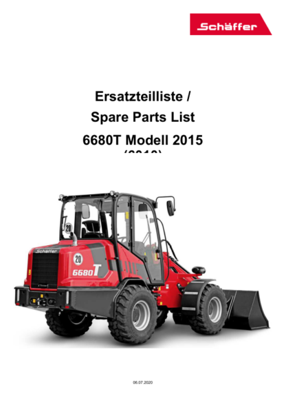 Schaeffer 6680T Wheel Loader Spare Parts List - Image 2