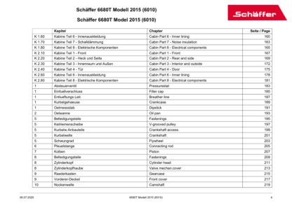Schaeffer 6680T Wheel Loader Spare Parts List - Image 5