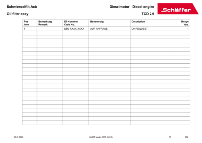 Schaeffer 6680T Wheel Loader Spare Parts List - Image 12