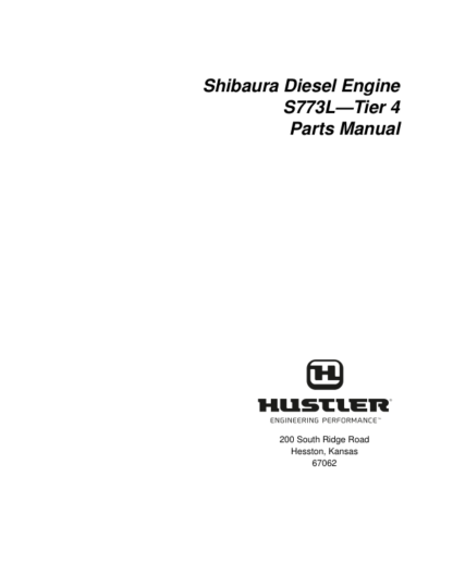 Shibaura S773L Tier4 Diesel Engine Parts Manual - Image 2
