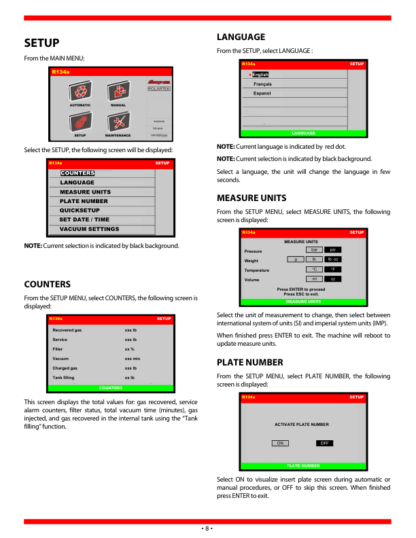 Snap-on EEAC330 R134a Refrigerant Recovery Recycle Recharge Station User Manual - Image 9