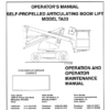 TEREX TA33 Self Propelled Articulating Boom Lift Operation Manual - Image 2
