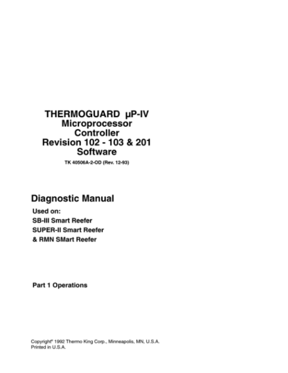 Thermo King ThermoGuard uP-IV Diagnostic Manual - Image 2