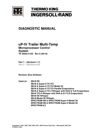 Thermo King uP-IV Multi-Temp Control System Diagnostic Manual - Image 2