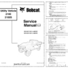 Bobcat 2100 2100S Utility Vehicle Service Manual 6901987