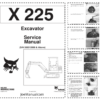 Bobcat X225 Excavator Service Manual SN 508312000