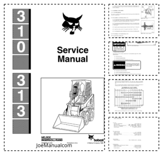 Bobcat 310 313 Skid Steer Loader Service Manual