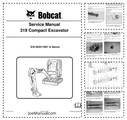 Bobcat 319 Excavator Service Manual SN 563311001