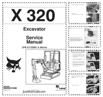 Bobcat X320 Excavator Service Manual SN 511720001