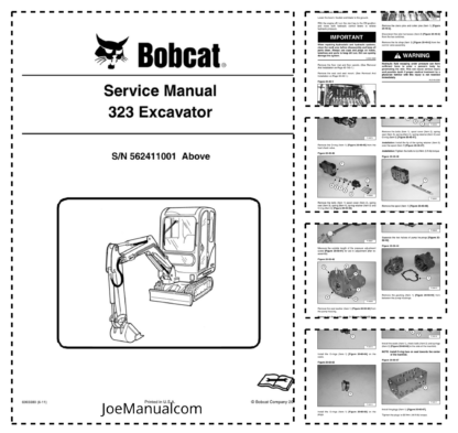 Bobcat 323 Excavator Service Manual SN 562411001 (6-11)