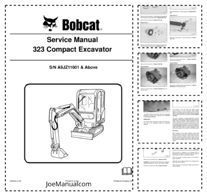 Bobcat 323 Excavator Service Manual SN A9JZ11001