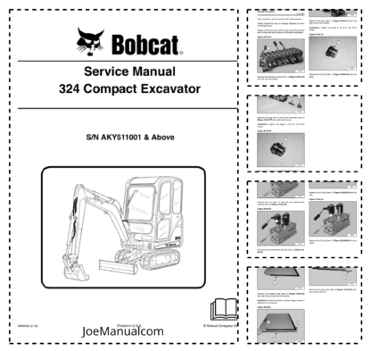 Bobcat 324 Excavator Service Manual SN AKY511001
