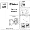 Bobcat 325 328 Excavator Service Manual SN 234111001 234211001