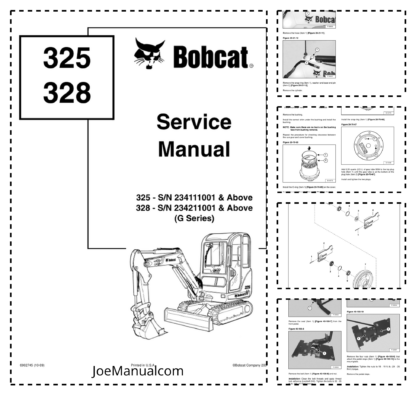 Bobcat 325 328 Excavator Service Manual SN 234111001 234211001
