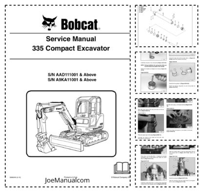 Bobcat 335 Compact Excavator Service Manual SN AAD111001 A9KA11001