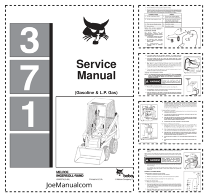 Bobcat 371 Skid Steer Loader Service Manual Gasoline L P Gas