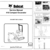 Bobcat 418 Excavator Service Manual SN AB4711001