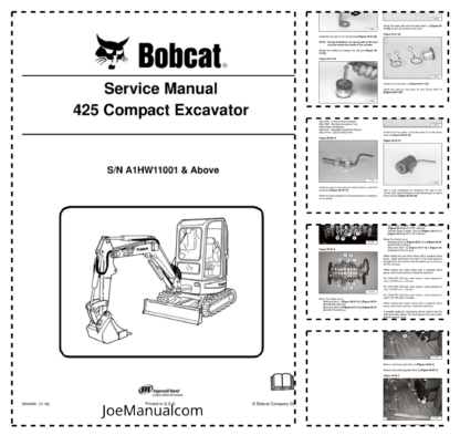 Bobcat 425 428 Excavators Service Manual SN A1HW11001