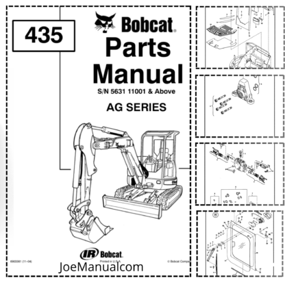 Bobcat 435 AG Series Excavator Parts Manual