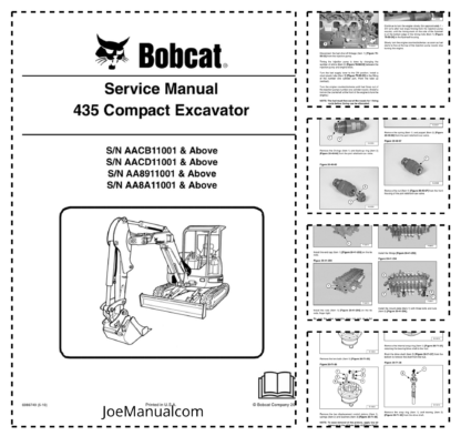 Bobcat 435 Excavator Service Manual SN AACB11001 AACD11001 AA8911001 AA8A11001