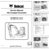 Bobcat 442 Excavator Service Manual SN ADBR11001 ADBS11001