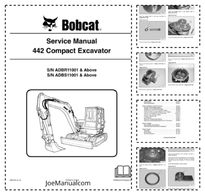 Bobcat 442 Excavator Service Manual SN ADBR11001 ADBS11001