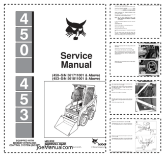 Bobcat 450 453 Skid Steer Loaders Service Manual SN 561711001 561811001