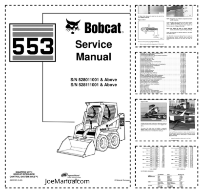 Bobcat 553 Loader Service Manual SN 528011001 528111001