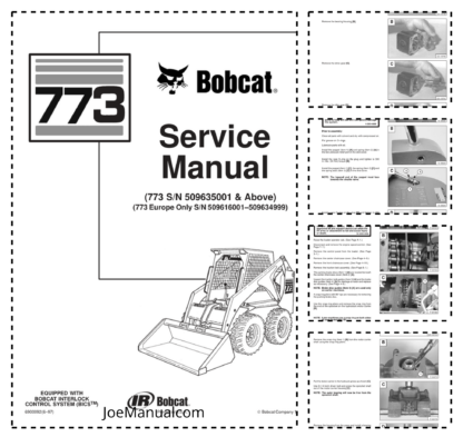 Bobcat 773 Loader Service Manual Europe Only