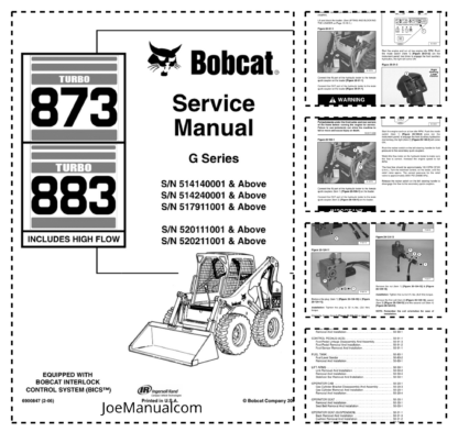 Bobcat 873 883 Loader Service Manual 2006