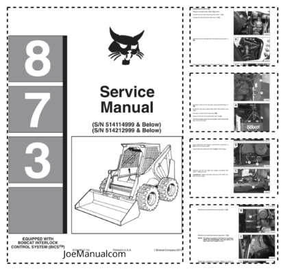 Bobcat 873 Loader Service Manual 2010