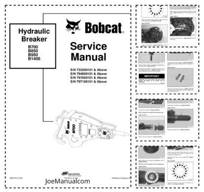 Bobcat B700 B850 B950 B1400 Hydraulic Breaker Service Manual