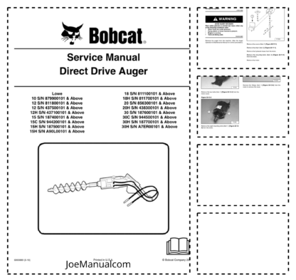 Bobcat Direct Drive Auger Service Manual