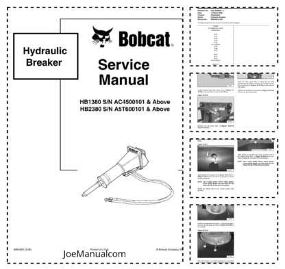 Bobcat HB1380 HB2380 Hydraulic Breaker Service Manual