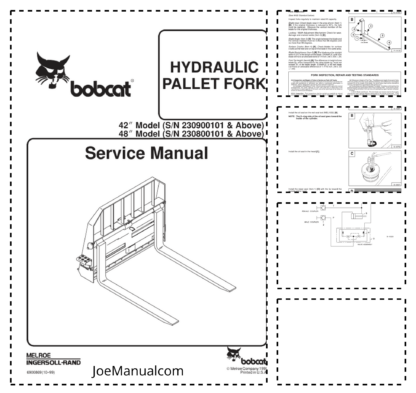 Bobcat Hydraulic Pallet Fork Service Manual