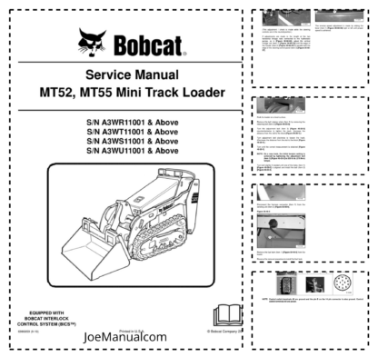 Bobcat MT52 MT55 Mini Track Loader Service Manual 2010