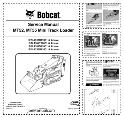 Bobcat MT52 MT55 Mini Track Loader Service Manual 2011
