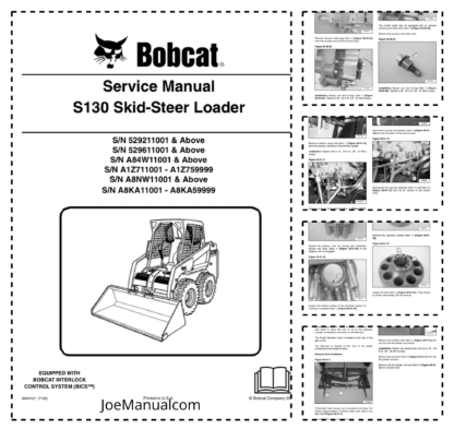 Bobcat S130 Skidsteer Loader Service Manual 2009 Edition
