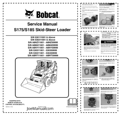 Bobcat S175 S185 Skidsteer Loaders Service Manual SN 530111001
