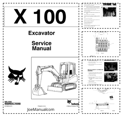 Bobcat X100 Excavator Service Manual