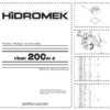 Hidromek HMK 200W-2 Hydraulic Excavator Parts Catalog