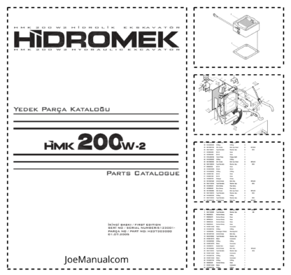 Hidromek HMK 200W-2 Hydraulic Excavator Parts Catalog