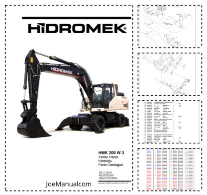 Hidromek HMK 200W-3 Hydraulic Excavator Parts Catalog